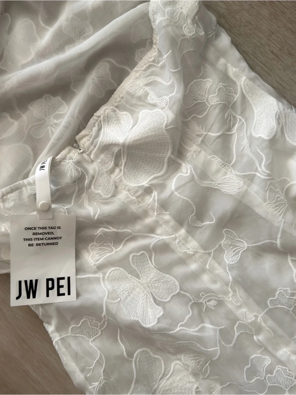 JW PEI Uliana White Floral Lace Halterneck Maxi Dress - White - Picture 6 of 8